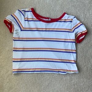 PacSun Striped Cropped Shirt